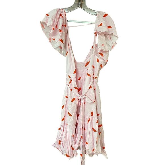 LPA Cold Shoulder Ruffle Wrap Dress Lips Size XS NWOT $188 (5-2) - Picture 4 of 7